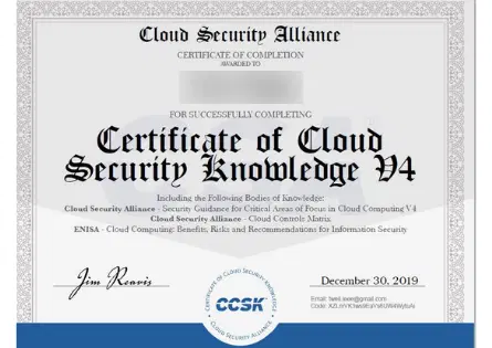 Certification