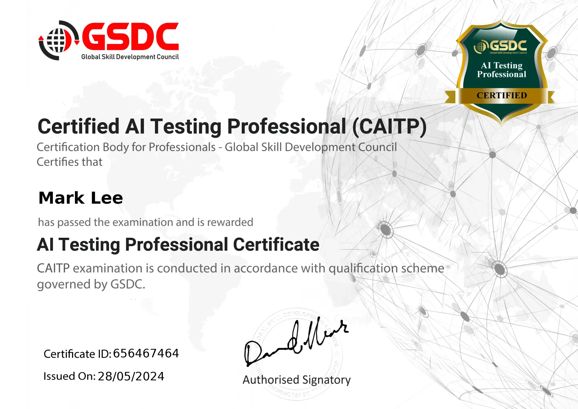 Certification