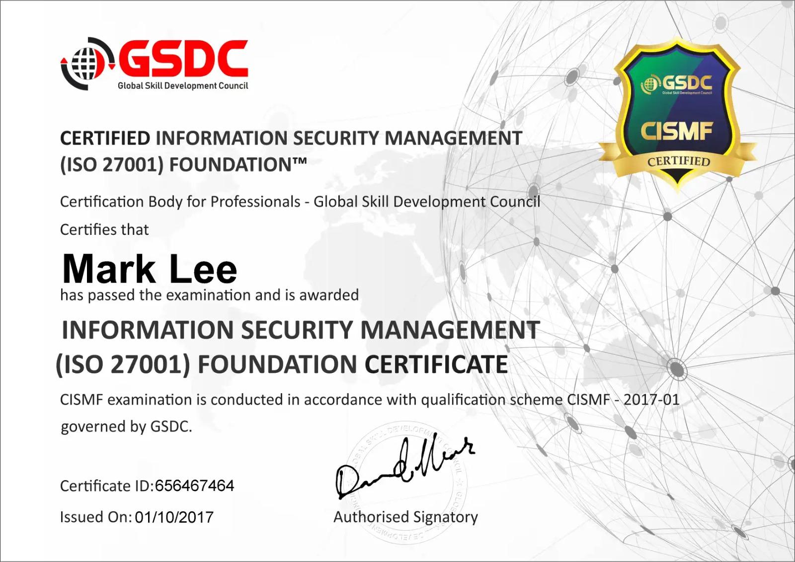 Certification