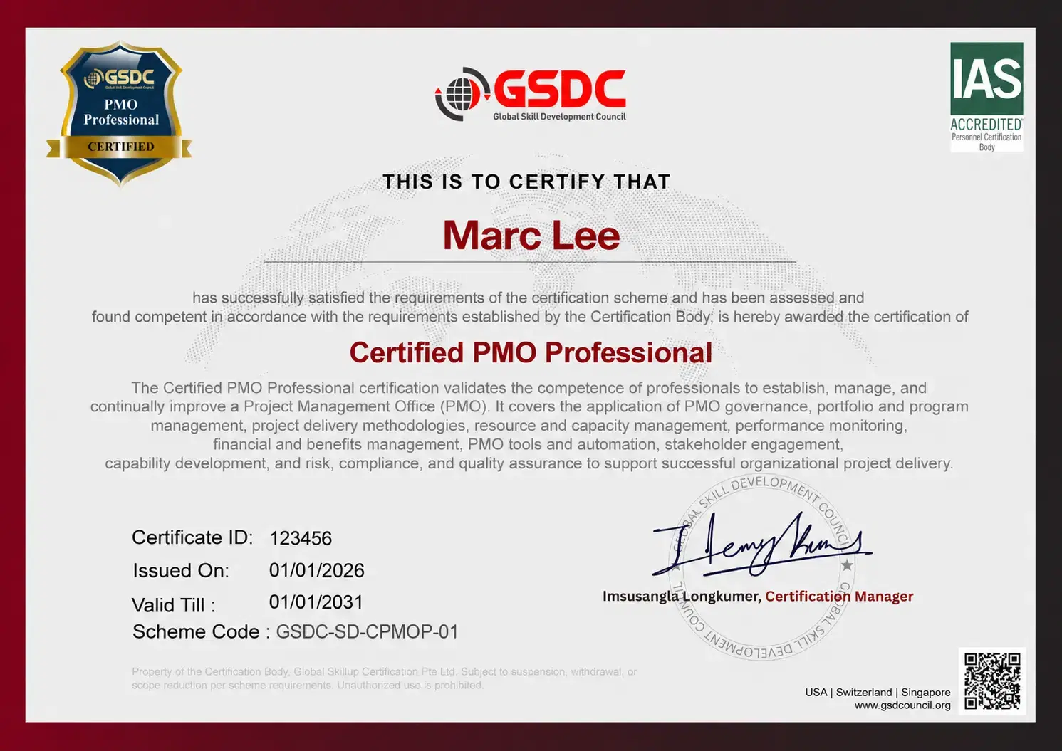 Certification