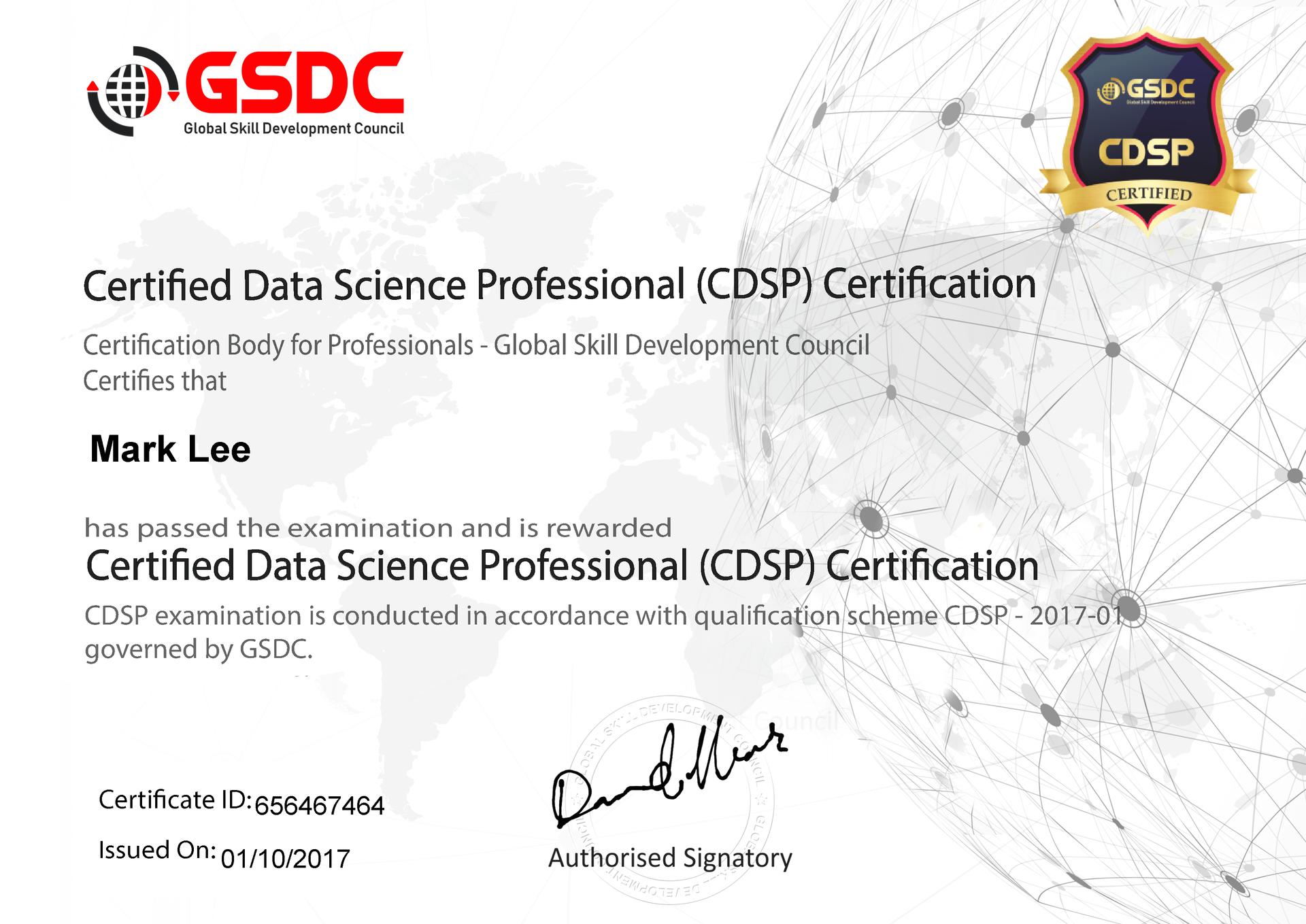 Certification