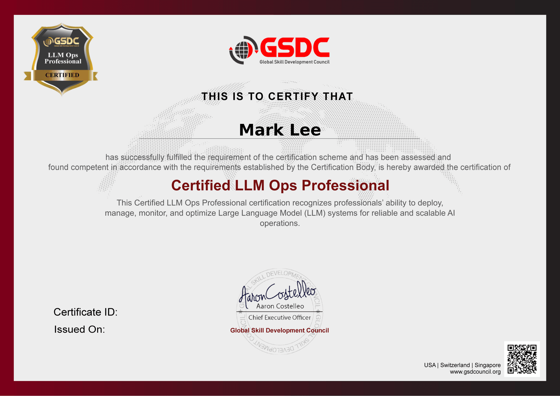 Certification