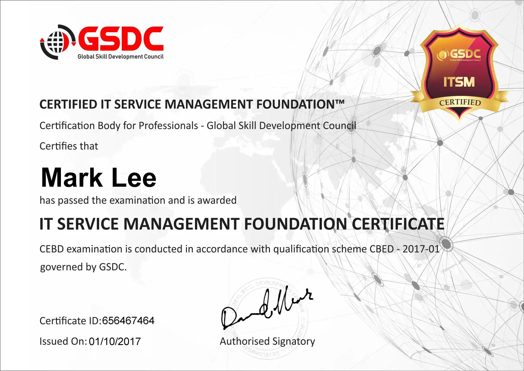 Certification