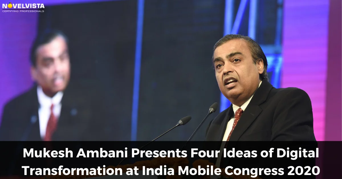 Mukesh Ambani Presents Four Ideas of Digital Transformation at India Mobile Congress 2020