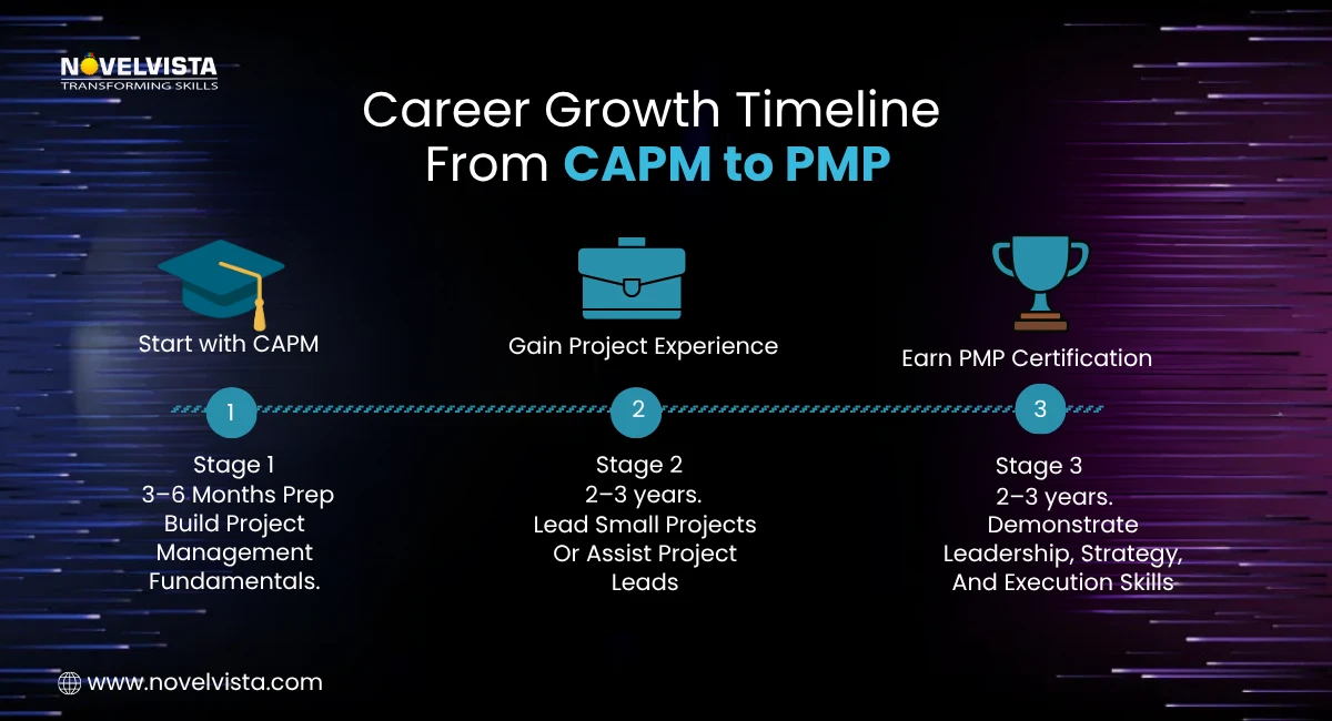 Career growth Timeline From CAPM to PMP
