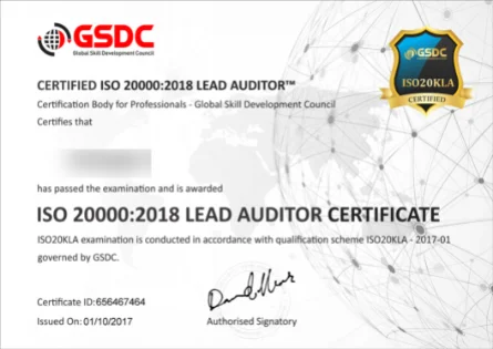 ISO 20000 Lead Auditor