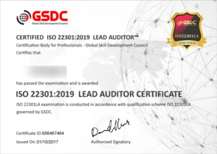 ISO-22301-Lead-Auditor-certificate