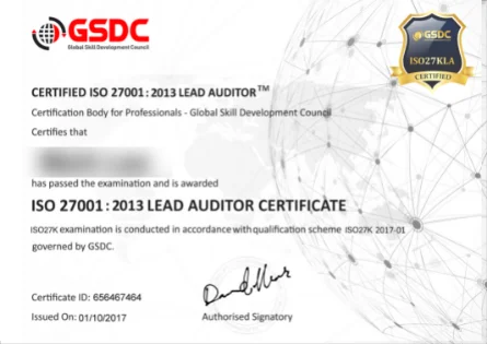 ISO-27001-Lead-Auditor-certificate