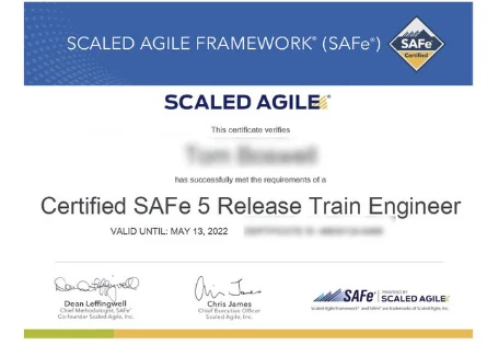 SAFe® Release Train Engineer Certificate