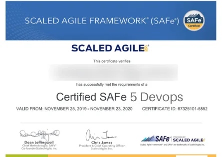 Safe DevOps Certificate