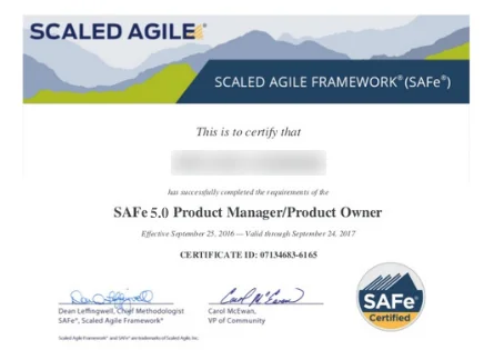 Safe-product-owenr-certificate