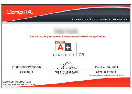 CompTIA Certificate