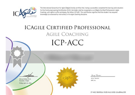 ICAgile Certificate