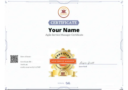 Agile Service Manager Certificate