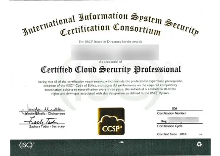 ccsp certification training certificate