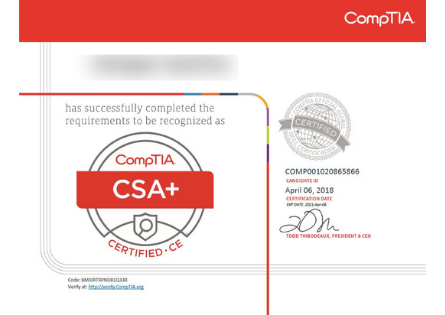 CompTIA Certificate