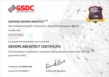 GSDC Certificate