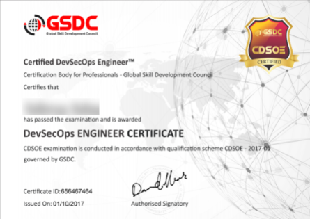 GSDC Certificate