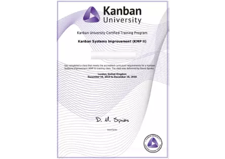 KMP2 Certificate