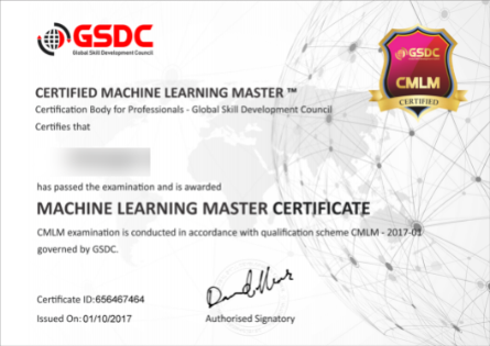 Certified Machine Learning Master