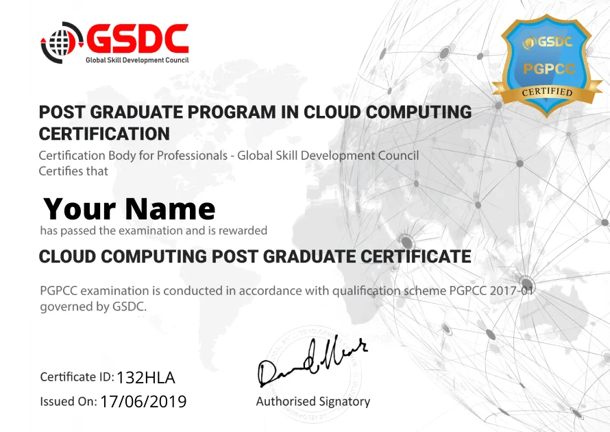 PG Cloud Certificate