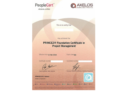 Axelos Certificate