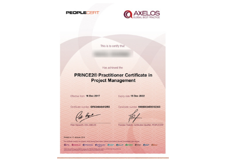 Axelos Certificate